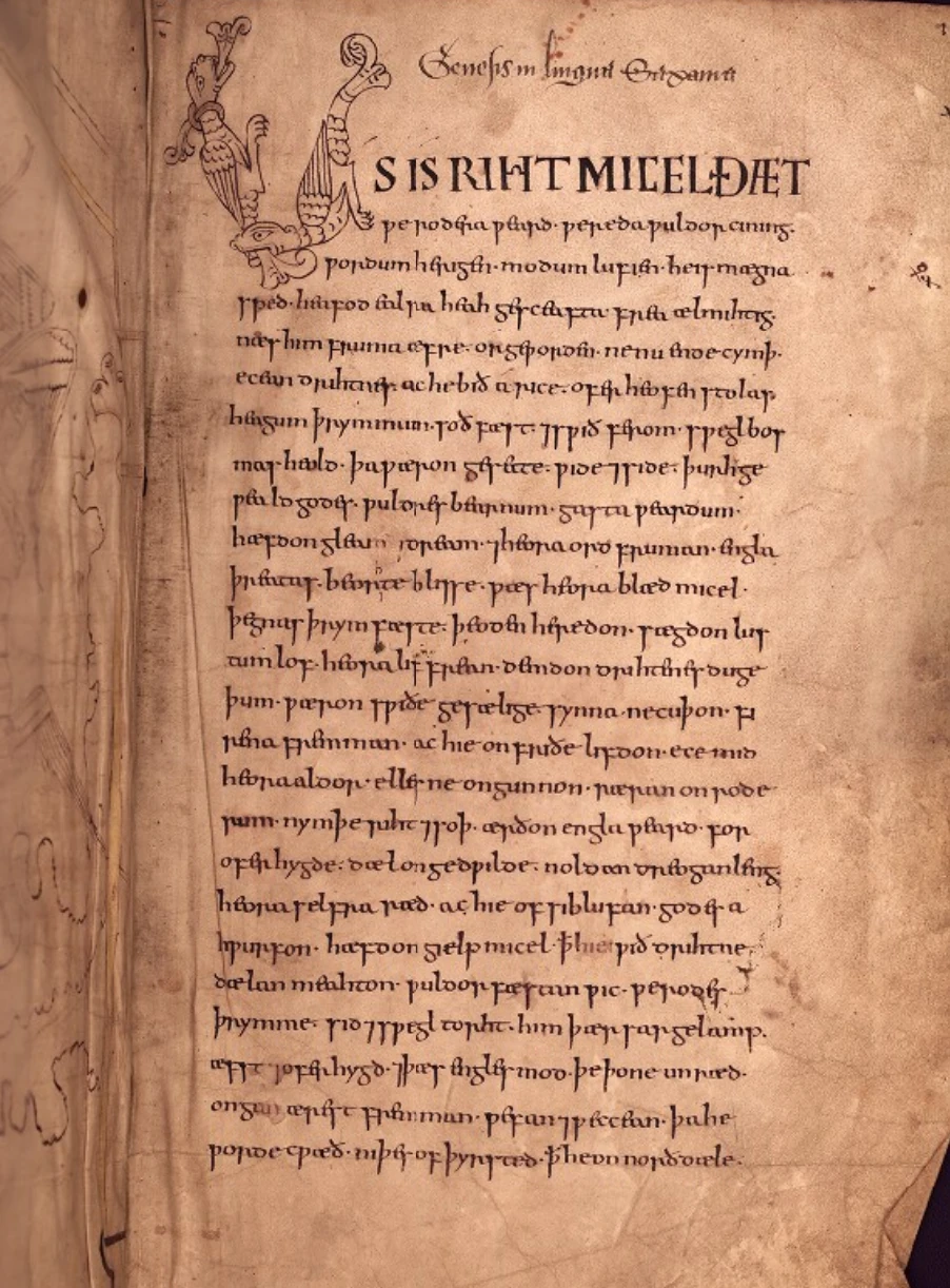 Cædmon Manuscript. 1000