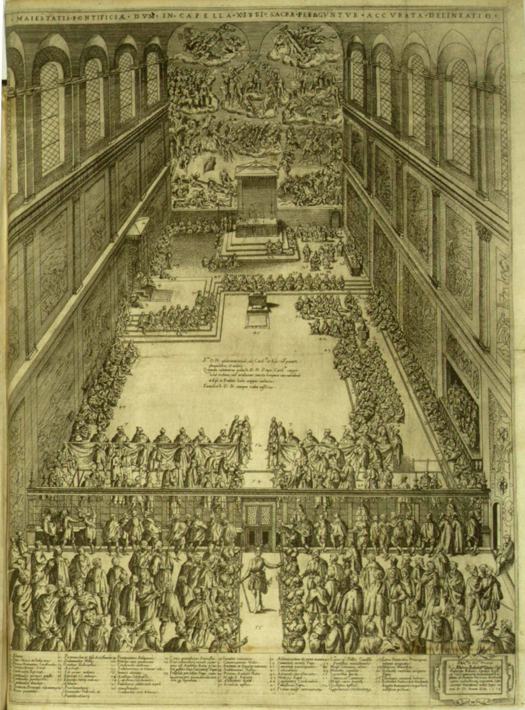 Хор Сикстинской капеллы. Гравюра. 1578