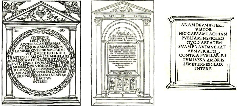 Гипнэротомахия Полифила. Оформление заголовков. 1499