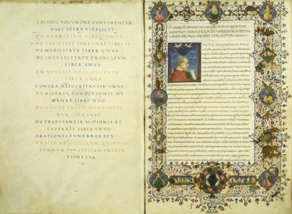 Поджо Браччолини. De varietate fortunae, Vatican Library. 1447