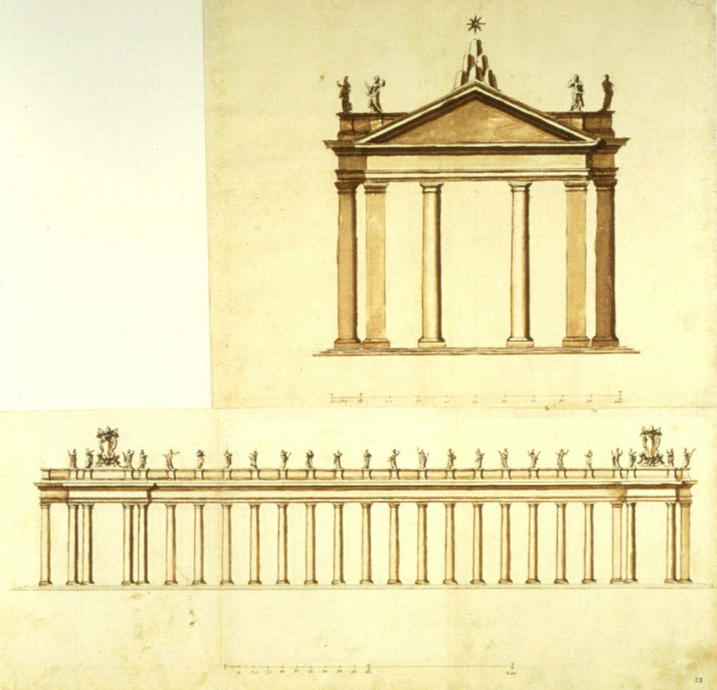 Giovanni Lorenzo Bernini. Alternate Design for the Piazza di San Pietro. 1656
