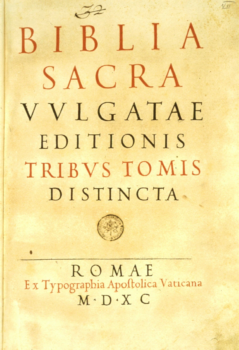 Sixtine Vulgate. Typographia Apostolica Vaticana. 1590