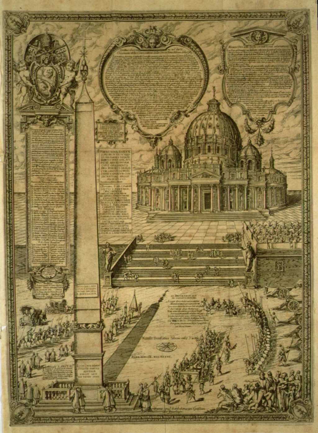 Джованни Герра. Procession of 1587 to Mark the Erection of the Cross at the Top of the Vatican Obelisk. 1587