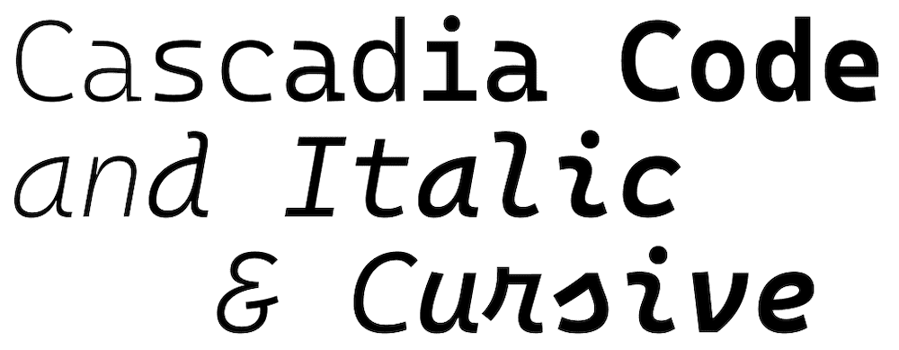 Шрифт Cascadia Code