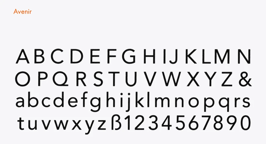 Шрифт Avenir