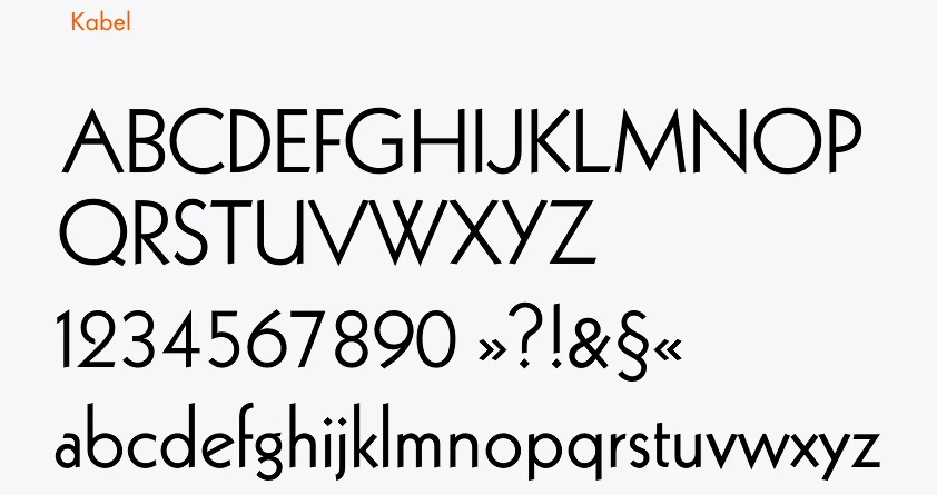 Шрифт Kabel