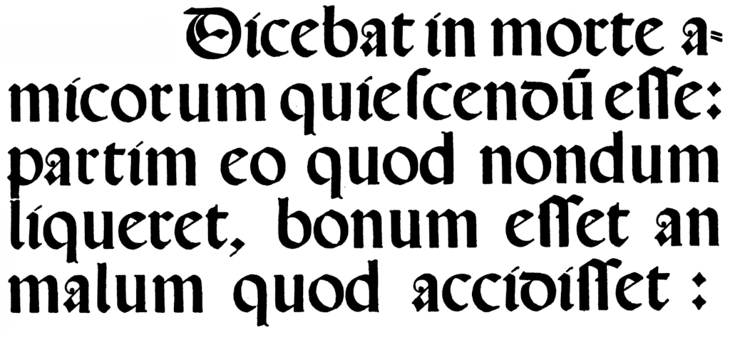 Образец шрифта ротунда